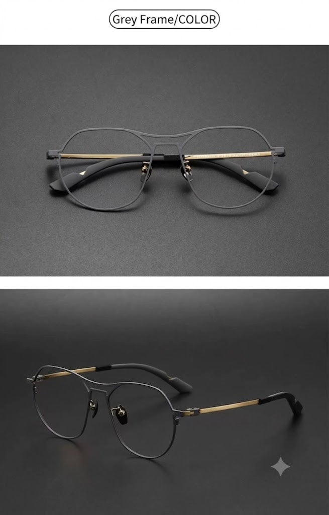Prescription Glasses | Lightweight Titanium Vintage Double-Bridge Frame