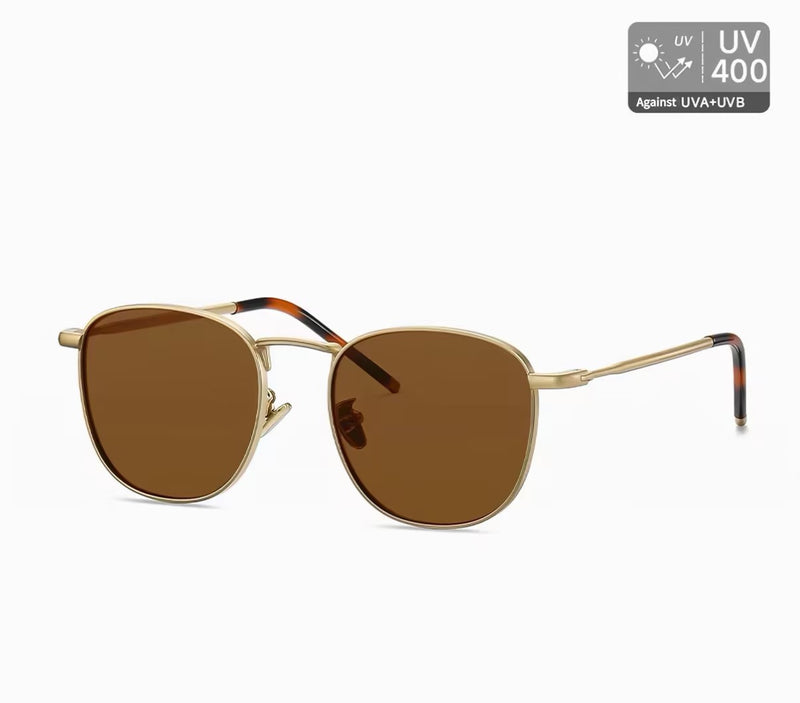 Prescription Sunglasses | Retro Square Round Metal