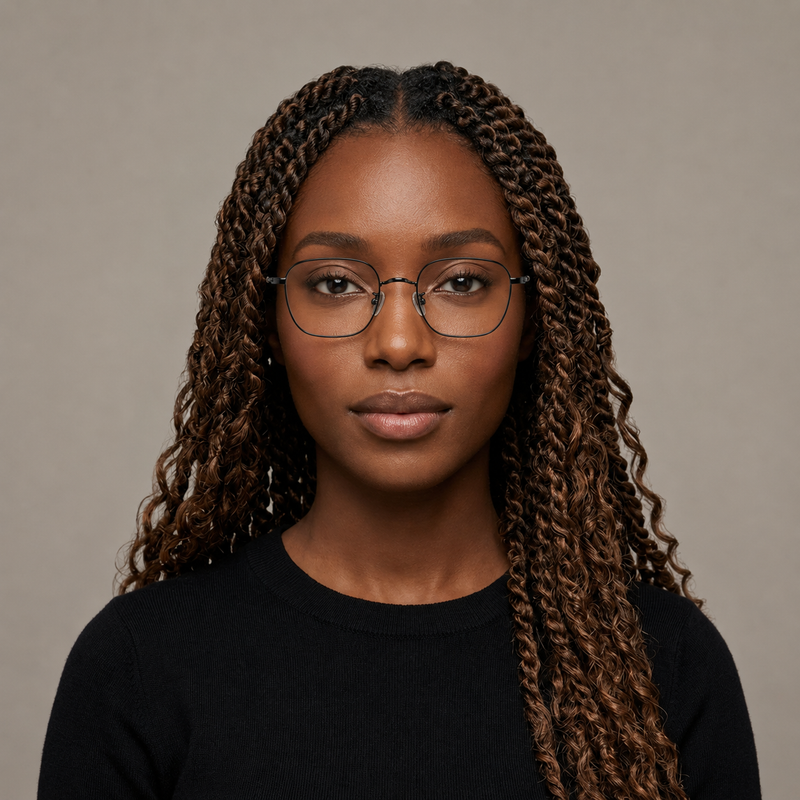 Prescription Glasses | Minimalist Lightweight Square Retro Frame