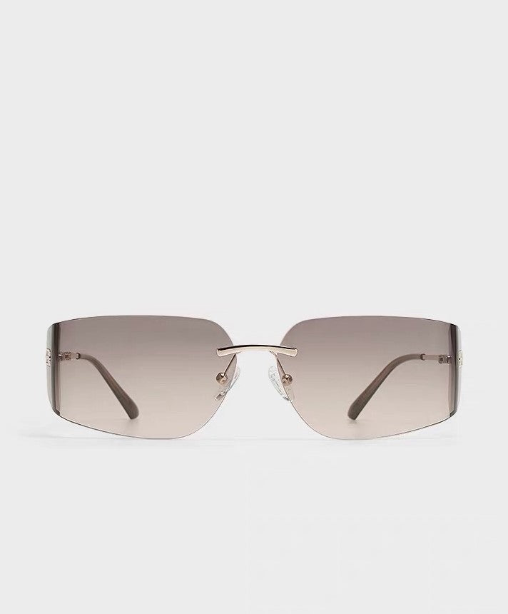 Sunglasses, Rimless Wrap-Around Nylon