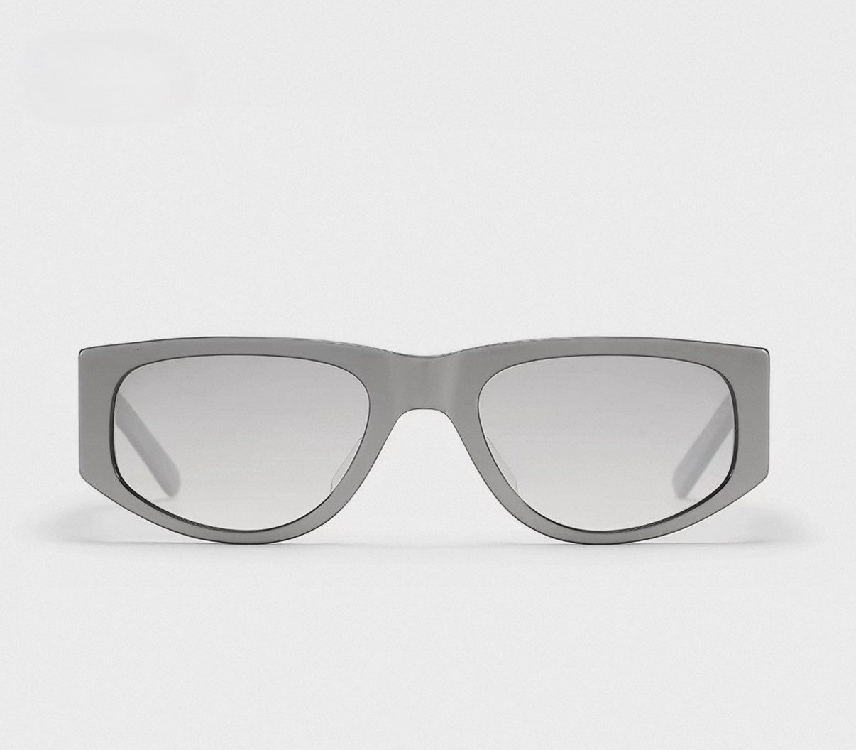 Sunglasses, Futuristic Matte Metallic Cat Eye Acetate Eyewear