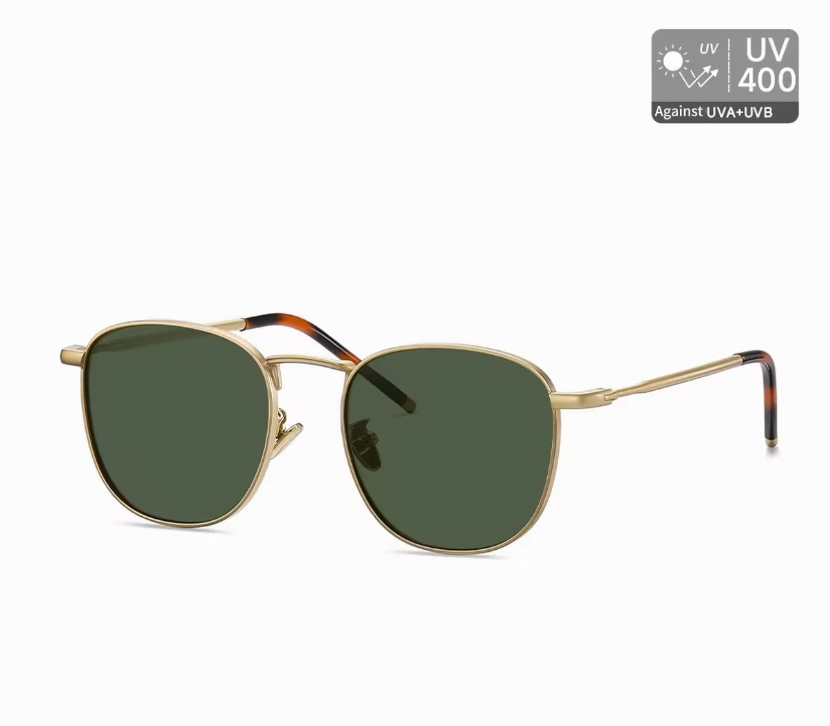 Prescription Sunglasses｜Custom Retro Square Round Metallic Alloy