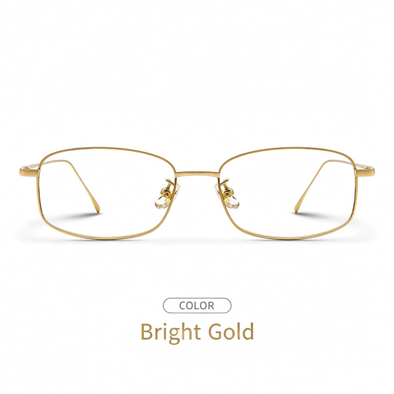 Women Light Gold Metal Glasses | Elegant Luxury Eyewear