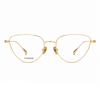 Prescription Glasses | Thin Wire Cat Eye Ultralight Titanium Frame