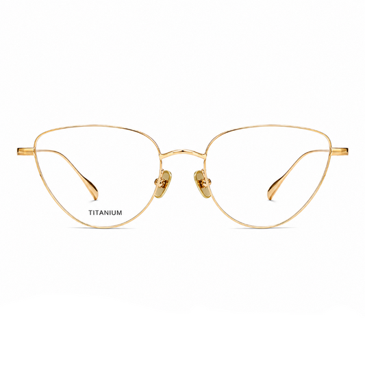 Prescription Glasses | Thin Wire Cat Eye Ultralight Titanium Frame
