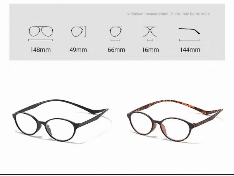 Magnetic Hanging Neck Oval Prescription Reading Glasses