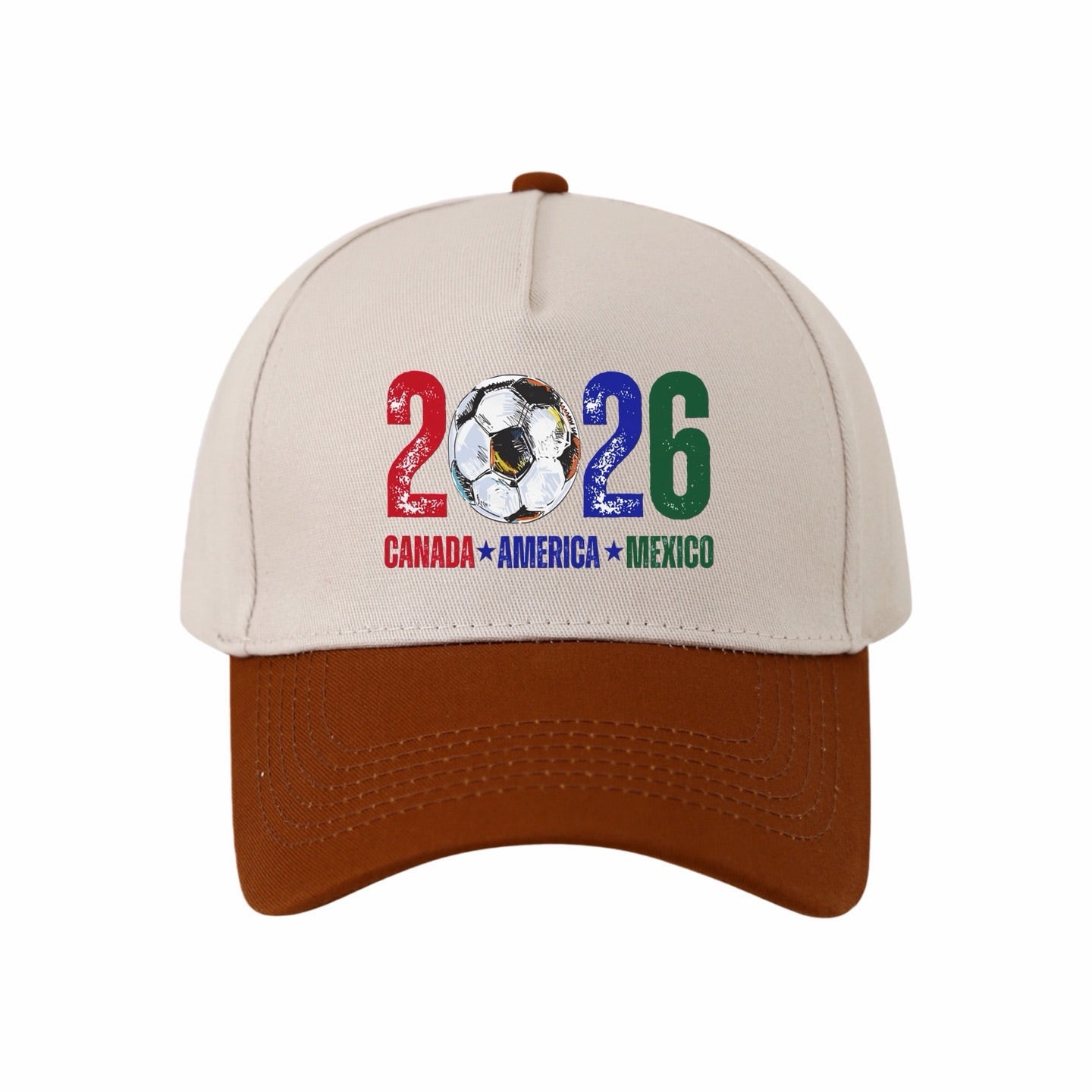 Two-Tone Baseball Cap, Multiple Brim Colors Optional