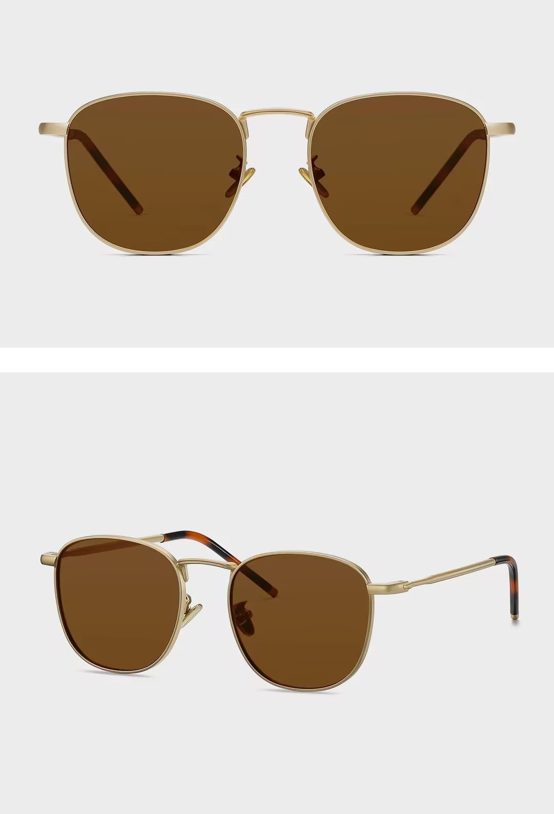Prescription Sunglasses｜Custom Retro Square Round Metallic Alloy