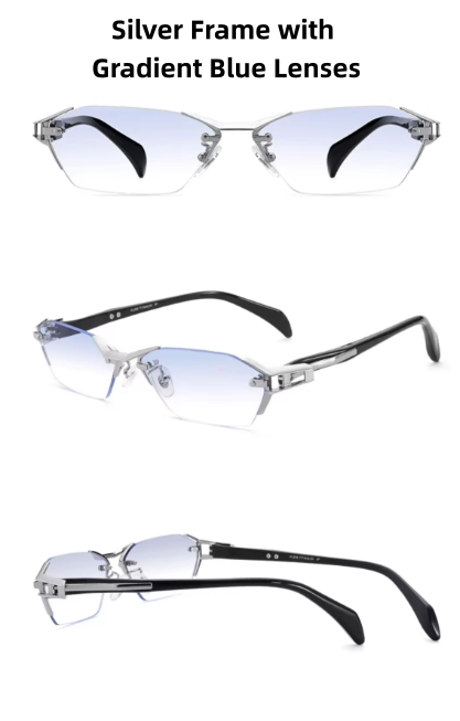 Prescription Glasses | Rimless Titanium Business Glasses