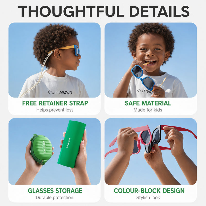 Kids Sunglasses, Polarized UV400 Sun Protection Outdoor Shades