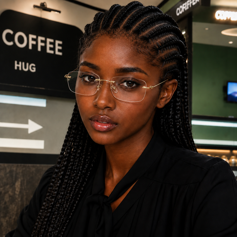 Prescription Glasses | Lightweight Minimal Rimless Frame