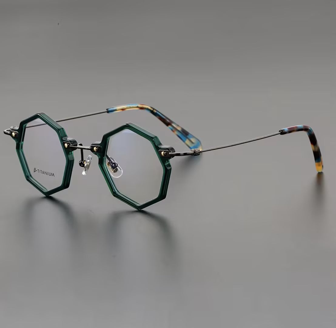 Prescription Glasses | Geometric Hexagonal β-Titanium Optical Frames