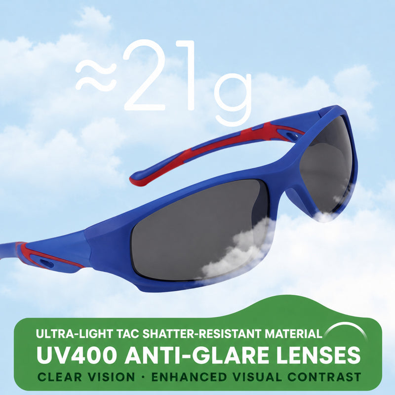 Kids Sunglasses, Polarized UV400 Windproof Sports Frame