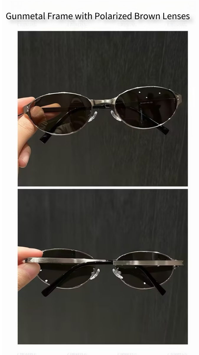 Prescription Sunglasses Tech Metallic Oval Frame