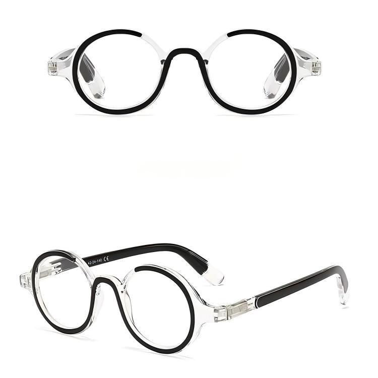 Prescription Reading Glasses, Round Spring Hinge Frame