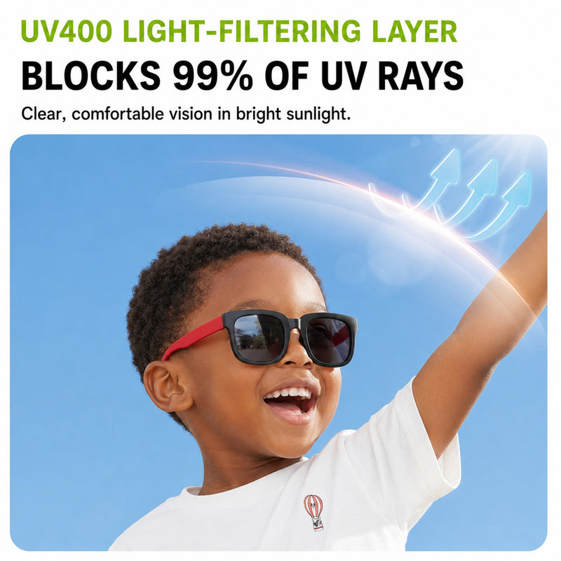 Kids Sunglasses, UV400 Protective Outdoor Sunshade Frame