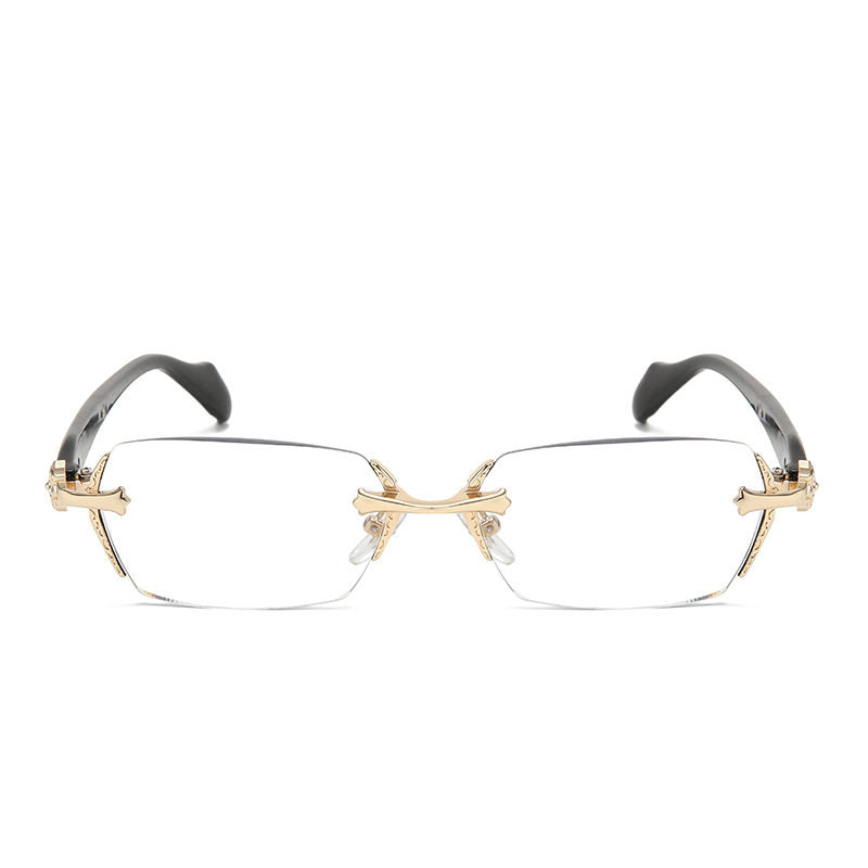 Prescription Reading Glasses, Luxury Rimless High-Definition Frame
