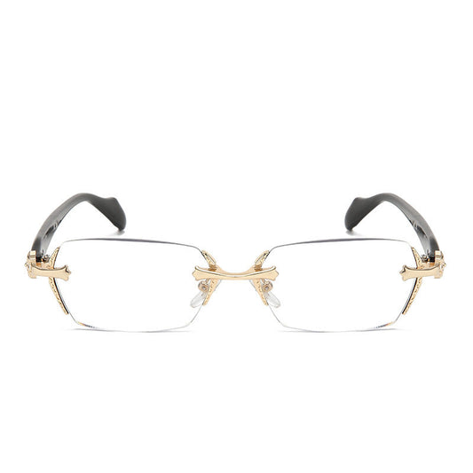 Prescription Reading Glasses, Luxury Rimless High-Definition Frame