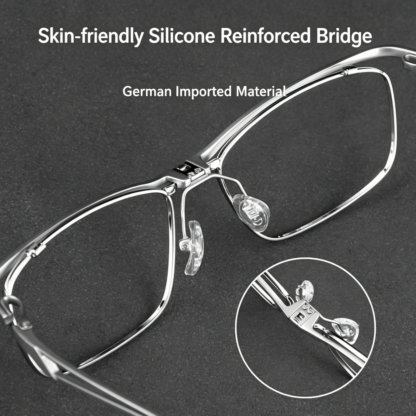 Men Foldable Pure Titanium Rx Glasses, Office Anti Blue Light Resin Lenses, 4 Color Options