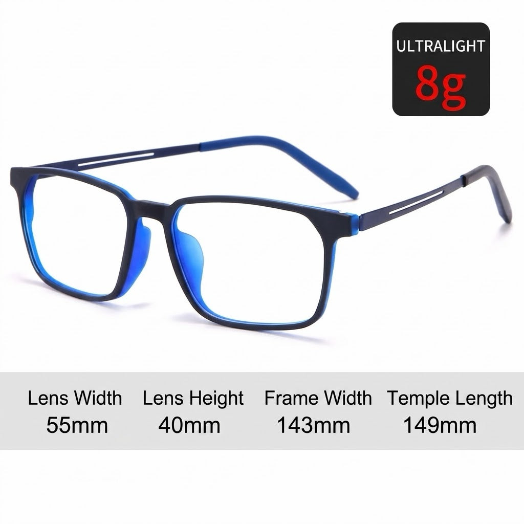 Prescription Eyeglasses | Ultra-Light Pure Titanium Large Frame
