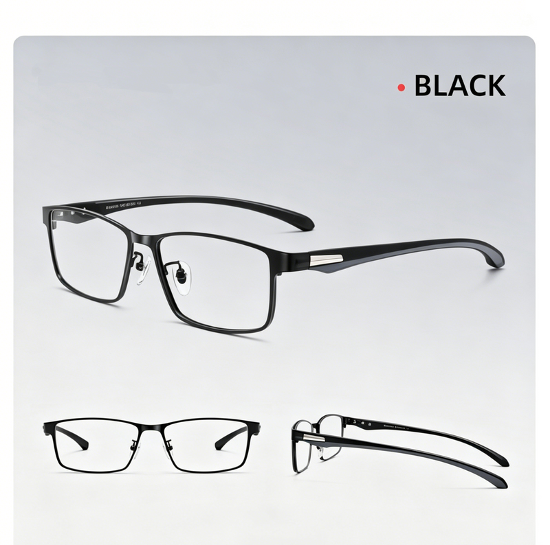 Men Pure Titanium Business Eyeglasses Full Rim  Prescription Available
