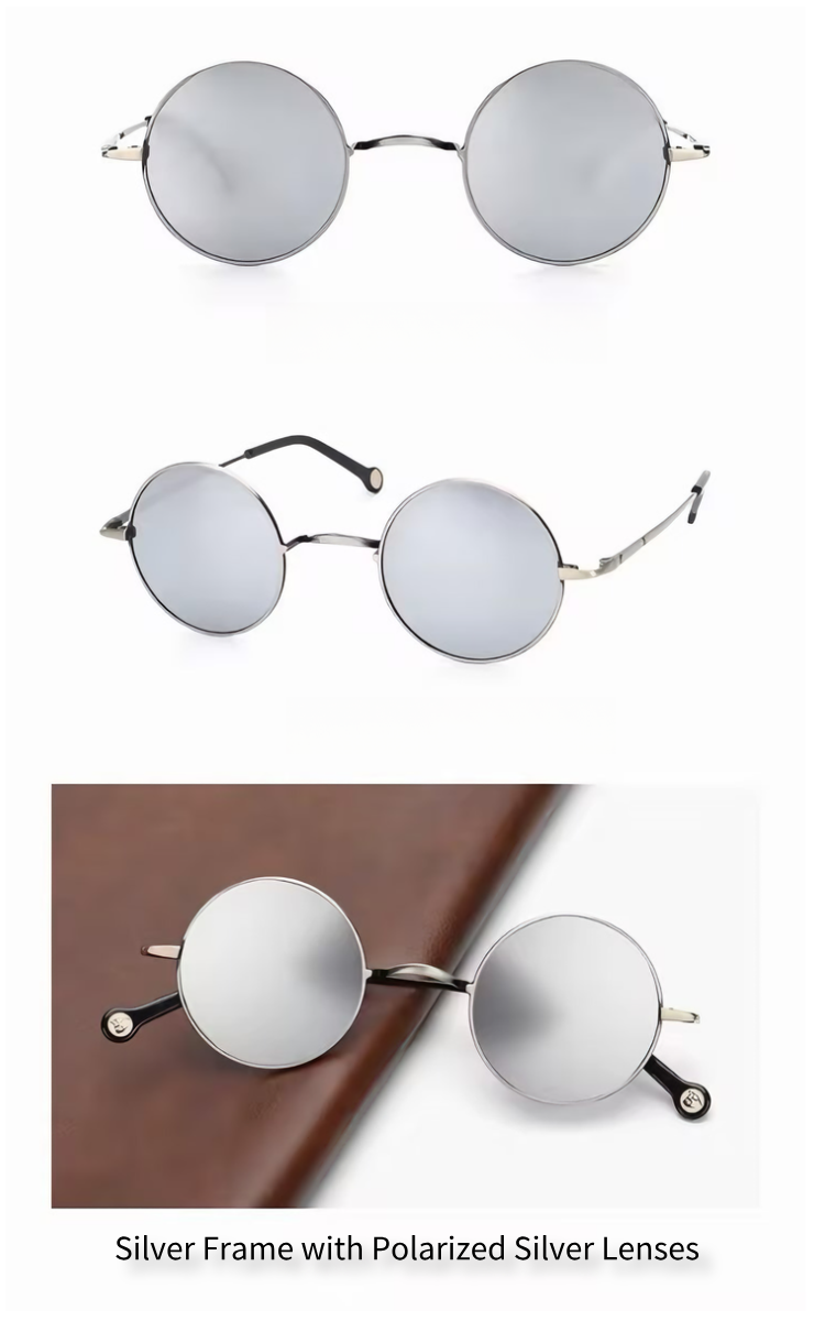 Prescription Sunglasses｜Retro Round Metal, Multiple Frame & Lens Color Options