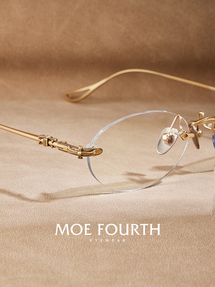 Prescription Women’s Eyeglasses | Ultralight Rimless Pure Titanium Frame with Gradient Lenses
