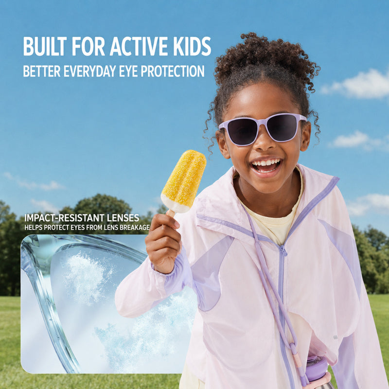 Kids Sunglasses, UV400 Outdoor Sports Protective Fashion Frame