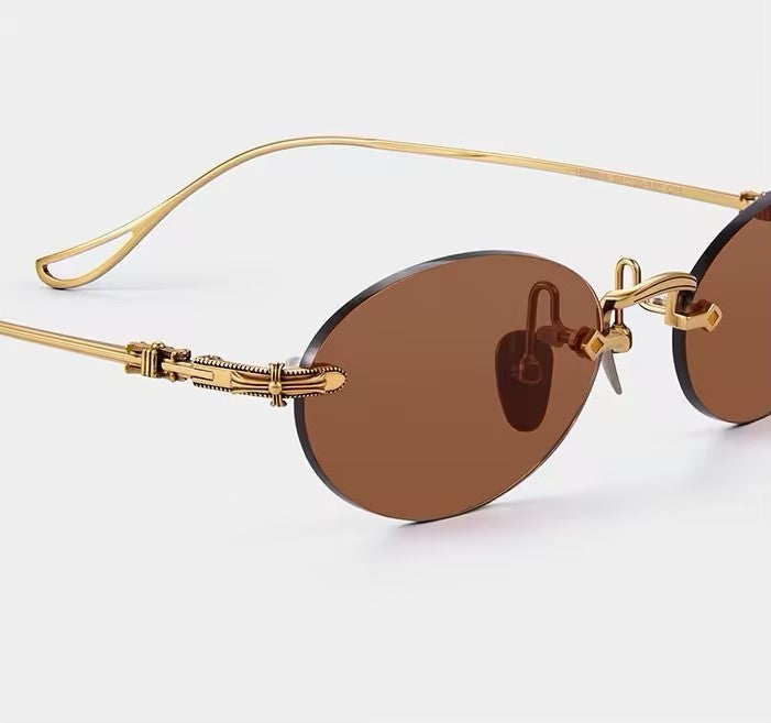 Prescription Sunglasses | Rimless Vintage Oval
