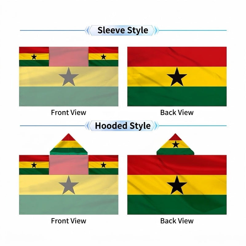 2026 World Cup National Flag Cape, 48 Countries Available, Hooded / Sleeve Tube 2 Styles