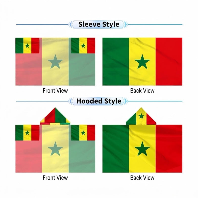 2026 World Cup National Flag Cape, 48 Countries Available, Hooded / Sleeve Tube 2 Styles