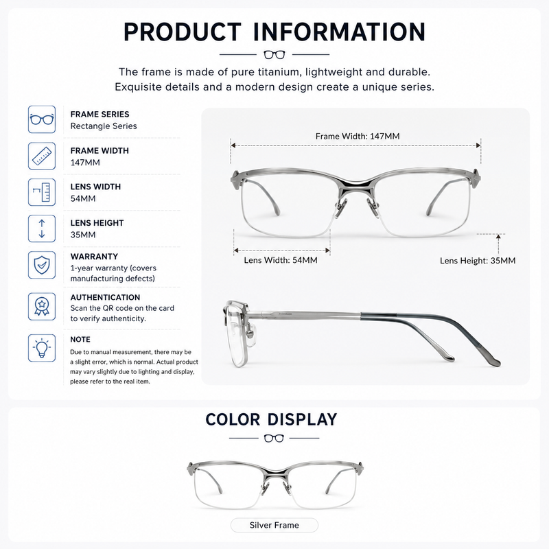 Women GM Style Rimless Glasses | Titanium Eyewear