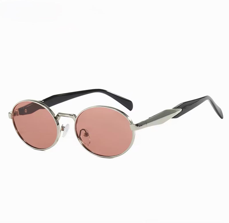 Sunglasses, Vintage Oval Metal Frame Shades