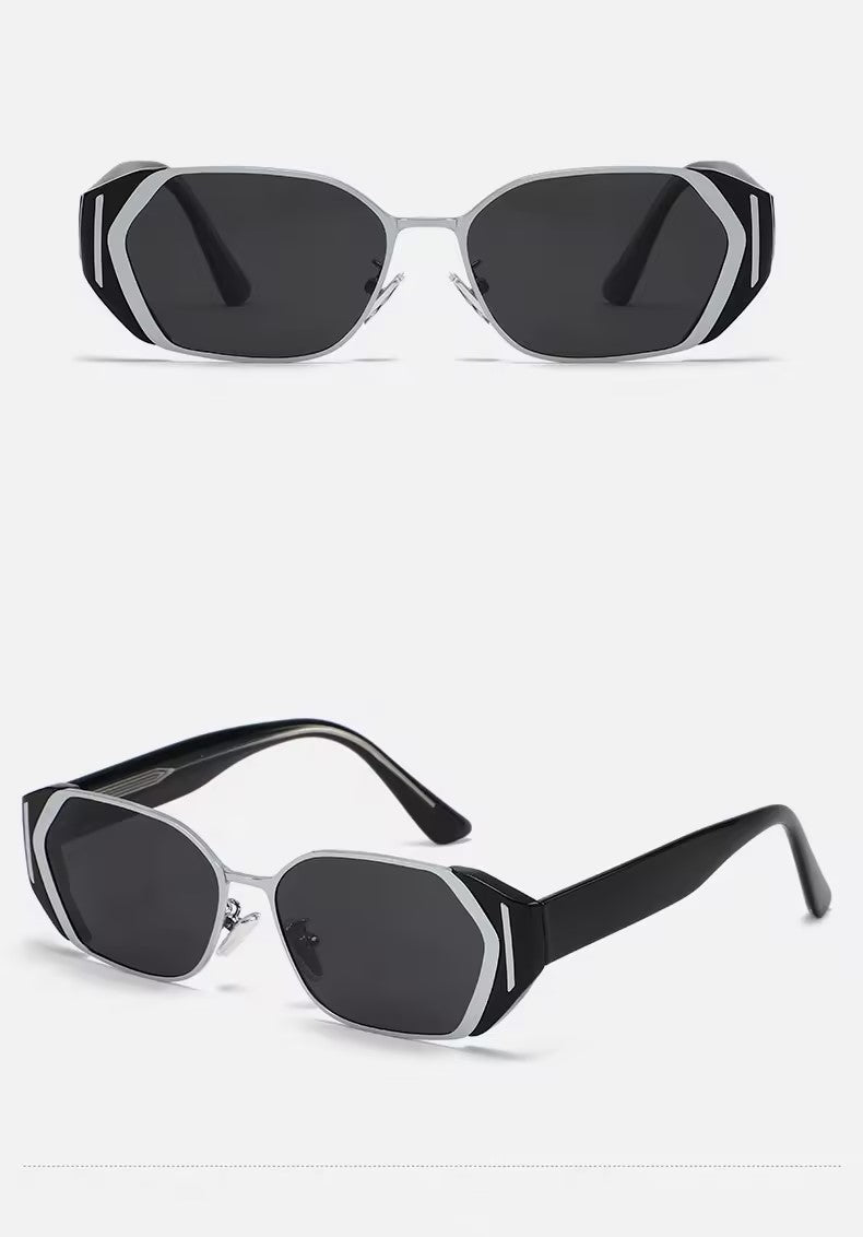 Prescription Sunglasses, Retro Hexagon Two-Tone Frames