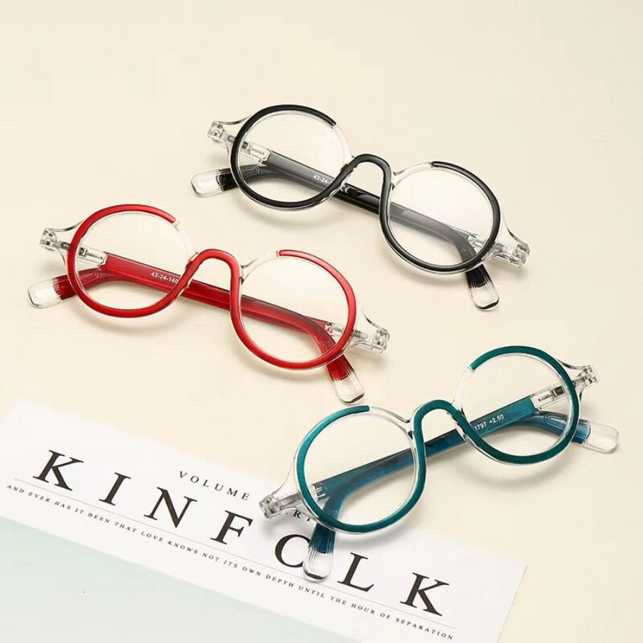 Prescription Reading Glasses, Round Spring Hinge Frame