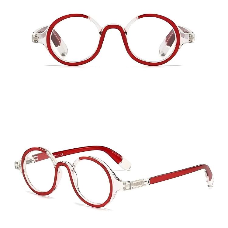 Prescription Reading Glasses, Round Spring Hinge Frame