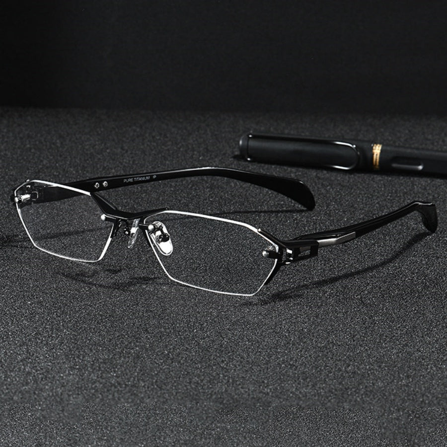 Prescription Glasses | Rimless Titanium Business Glasses