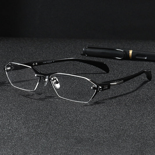 Prescription Glasses | Rimless Titanium Business Glasses