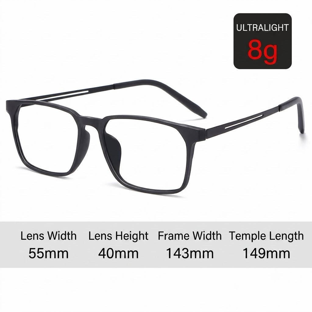 Prescription Eyeglasses | Ultra-Light Pure Titanium Large Frame