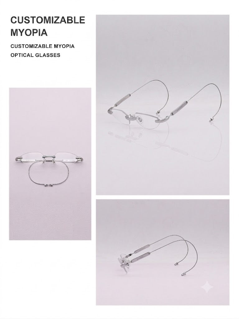 Prescription Glasses |Rimless Titanium Design Frame