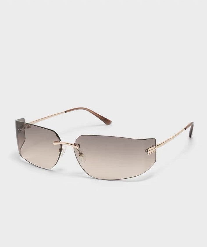 Sunglasses, Rimless Wrap-Around Nylon