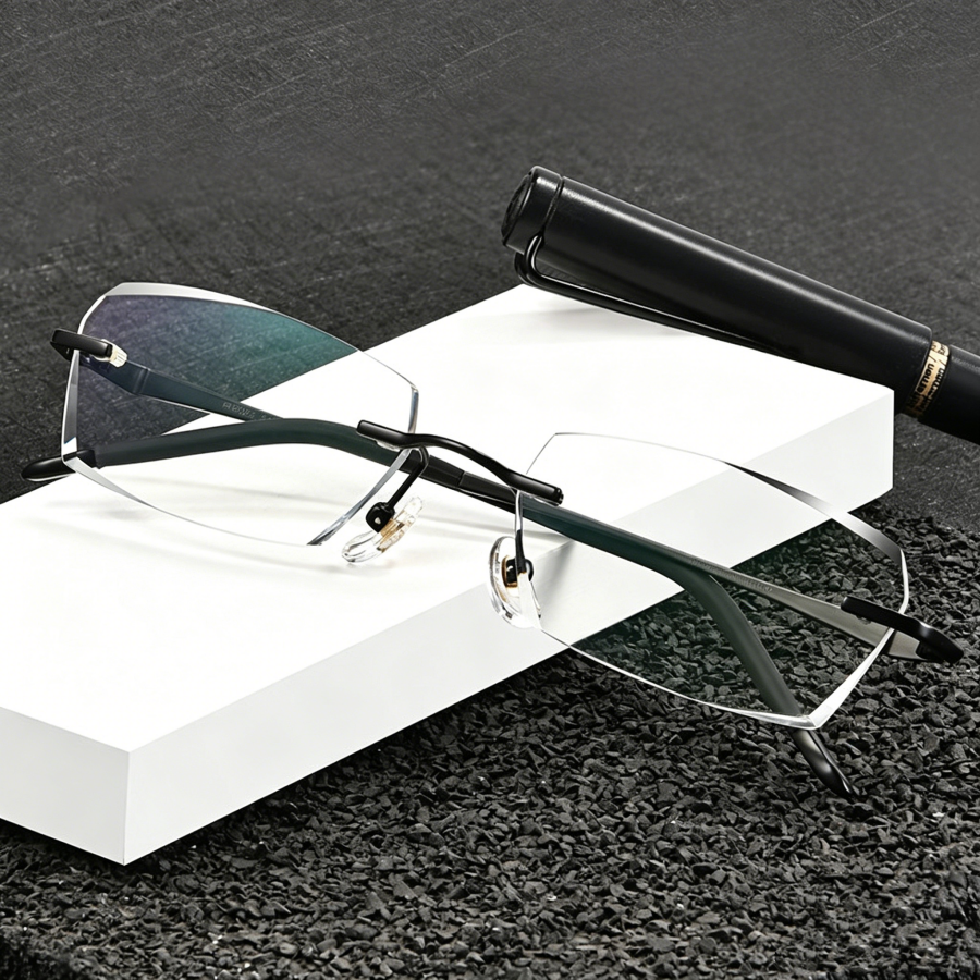 Prescription Glasses | Lightweight Titanium Rimless Glasses