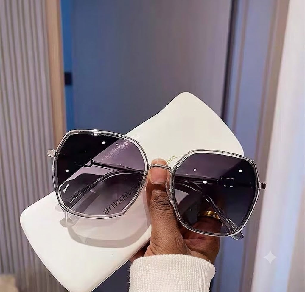 Sunglasses | Luxury Metal Large Square Shades