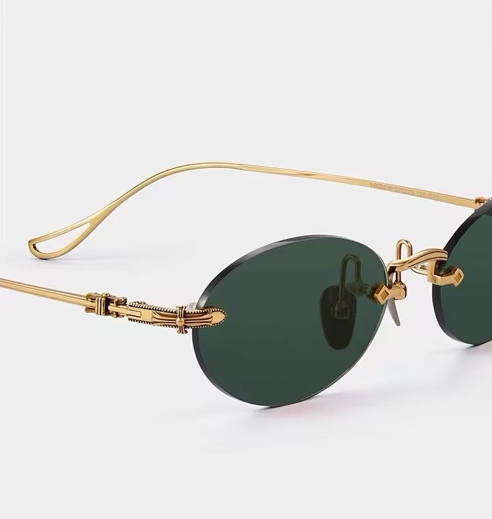 Prescription Sunglasses | Rimless Vintage Oval