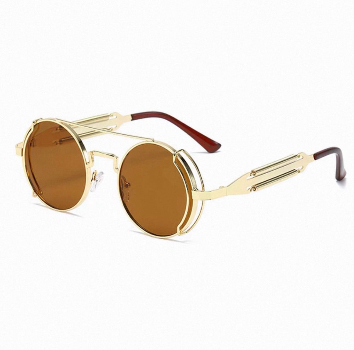 Sunglasses | Steampunk Double Bridge Round Metal, 13 Color Option