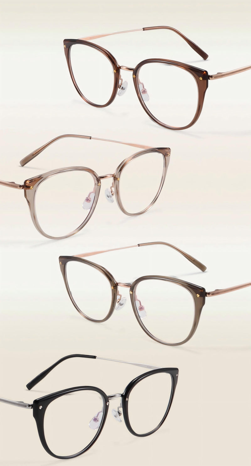 Women Cat Eye Metal Glasses | Elegant Eyewear