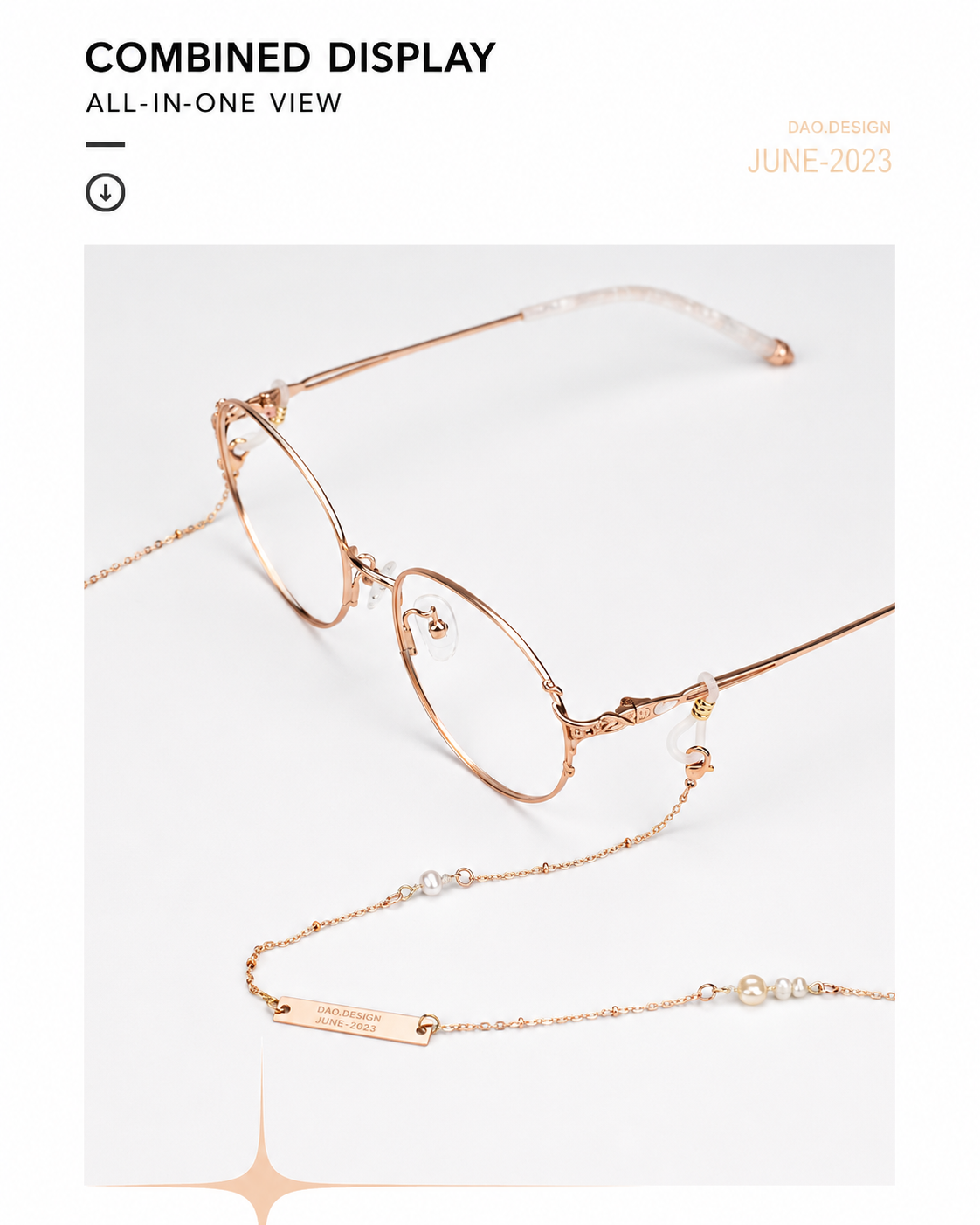 Prescription Women’s Eyeglasses | Rose Rococo Butterfly Shell Rimless Frame