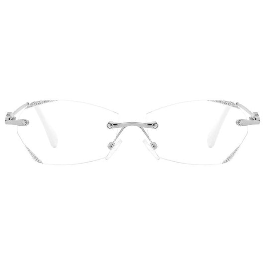 Prescription Reading Glasses, Rimless Vintage Reading Frame