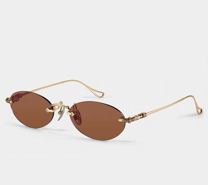 Prescription Sunglasses | Rimless Vintage Oval