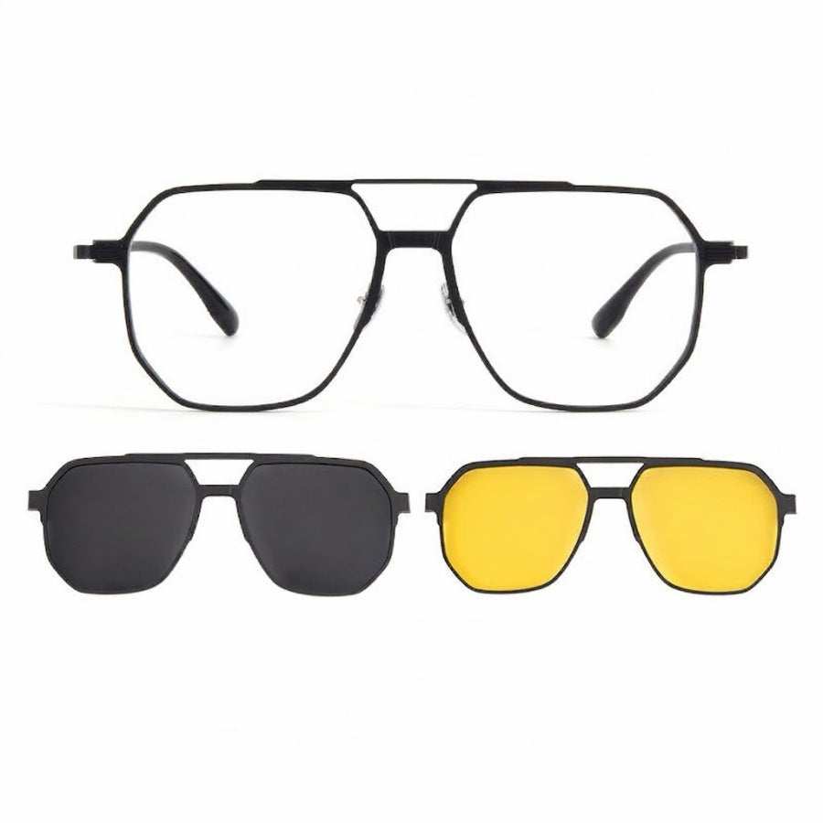Prescription Eyeglasses | 10g Ultra-Light Titanium Alloy Magnetic Clip-On Frame
